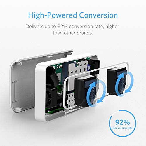 BESTEK 200W Voltage Converter 100V to 240V with 4-Port USB Charging All World Contries to US Travel Charger (White)
