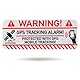 Aufkleber Set GPS TRACKING ALARM!, 6 Stück, 7,5 x 3 cm, selbstklebende Folie, außenklebend, Warnhinweis Sticker Innen- und Außenbereich, Diebstahl Schutz Klebesticker, Hinweissticker alarmgesichert