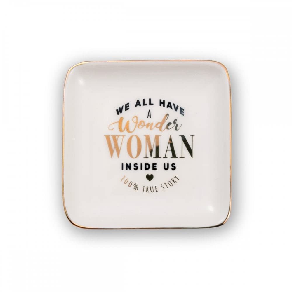 History & Heraldry White With Black And Gold Accents We All Have Wonder Woman Inside Us Ceramic Trinket Tray Sentimental Gift Idea 280000026 280000026