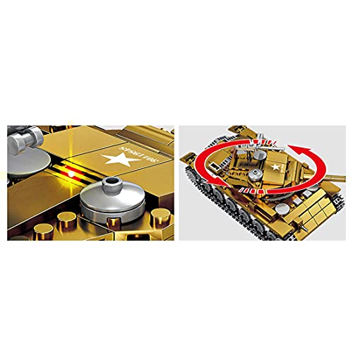 Baustein Panzer Modell, WW2 M26 Medium Panzer Militär Panzer Bauset 567 Klemmbausteine Kompatibel mit Lego Technologie – Bild 4