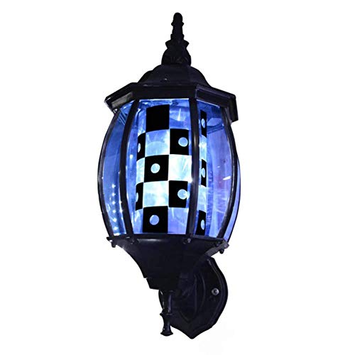 Preisvergleich Produktbild lqgpsx Led Friseurstange Pole Light Wasserdichter Friseursalon Friseurschild Retro Retro Friseurstangeshop Pole Illuminating Rotating Black and White Stripes Wandleuchte 40cm / 16in, A.