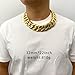 SDA Wide Chunky Gold Chain Necklace - Heavy and Waterproof 316L Surgical Steel with 18K Gold Plating for Modern Men and Women into Hip Hop Fashion (B476-32mm-Gold, 16, Inches)