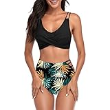 【Gepolsterter Push up Badeanzug】 - Verstellbare Schultergurte, abnehmbar gepolstert. Der Regal-BH dieses Badeanzugs hat weich geformte Cups und kreuzt unter der Brust zur Unterstützung. Abnehmbare Formbecher im Stoff-Regal-BH über diesen Bikini. Die geformten Schaumstoff-Cups im Der Bikini verleiht Ihren Kurven Form.