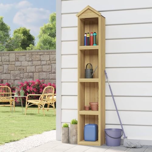 Xichuzi Caseta Herramientas jardín, Armarios Exterior, Storage Shed, Armario Jardin Exterior, Casetas para Jardin, Cobertizo Exterior, 40x33x222 cm Madera Pino impregnada