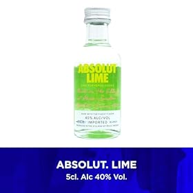 Absolut Vodka Gift Set – Flavoured Vodka, 3x 5cl Vanilla Vodka, Raspberry Vodka, Lime Vodka Alcohol Miniatures, x 3 Mini Vodka Shots Glass, Alcohol Gift Set – Birthday Vodka Gifts for Men and Women