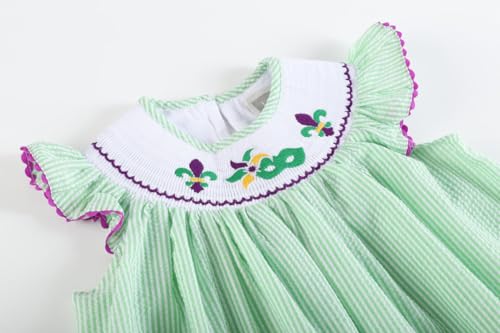 Baby and Girls Smocked Mardi Gras Bishop Dress3