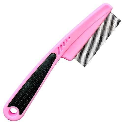 LLTGMV Flea Comb for Dogs and Cats, Fine-Toothed Pet Combs for Detangling or Dematting Face & Paws
