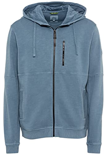 camel active Herren Kapuzen-Sweatjacke aus Reiner Baumwolle Blau...