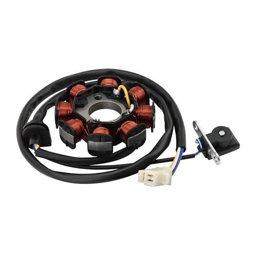 GOOFIT 8 Coil 3 Wire Magneto Stator Coil Ignition Generator Replacement For Dio50 Zx50 Af34 Af35 Zx Parts Scooter