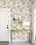 GloryTik Floral Wallpaper Peel and Stick Vintage Contact Paper Beige Self Adhesive Removable Waterproof Wall Paper for Bedroom Bathroom Cabinets Home Walls Decoration Vinyl Roll 16.14" X 78.7"