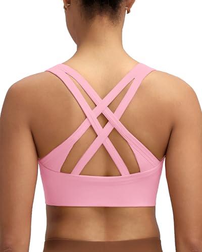 Image of RUNNING GIRL Sports Bra for Women High Support, Criss-Cross Back Padded Strappy Sports Bras Yoga Bra with Removable Cups