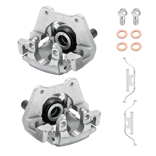 Image of BDFHYK 19-B2888 19-B2889 Rear Disc Brake Caliper Assembly Compatible with BMW 330Ci 2001-2006, Compatible with BMW 330i 2001-2005, Compatible with BMW X3 2004-2010 2.5L 3.0L L6, GAS 2pcs