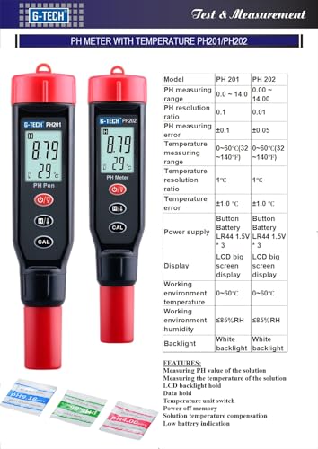 Image of Digital pH Meter PH201, 0-14 pH Range, 0.1 Resolution, Temperature Display, Calibration Buffer Kit, SOLD BY TECHNO INSTRUMENTS BANGALORE
