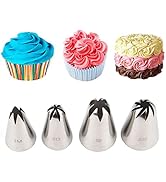 RoseFlower 7 PCS Skirt Piping Tips Set Stainless Steel