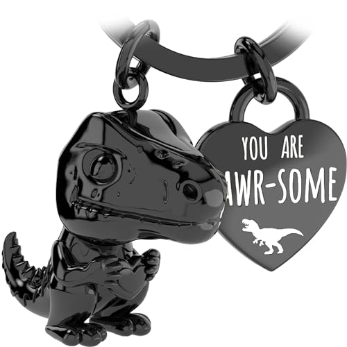 LANOLU Schlüsselanhänger Dinosaurier Mini-Rex, Glücksbringer...