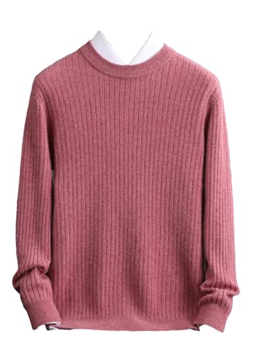 Men’S Cashmere Striped Pullover Sweater Casual Round Neck Long Sleeve Basic Knit Jumper Tops