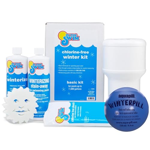In The Swim Pool Closing Kit and Winter Pill Bundle - Winterizing Chemicals for Above Ground and In-Ground Pools - Up to 7,500 Gallons