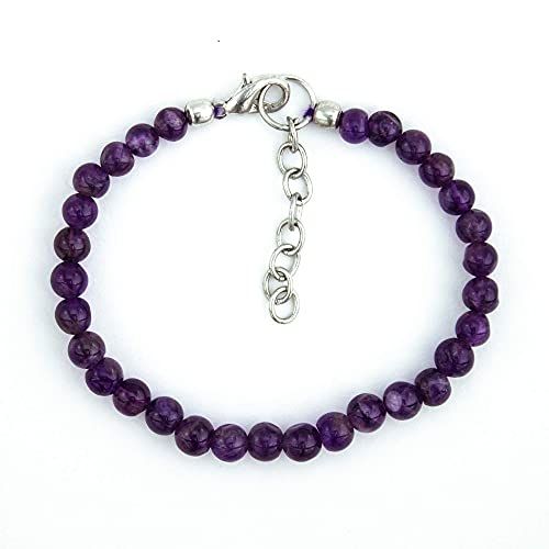 Mystic Self Amethyst Bracelet For Women - Amethyst Beads Crystal Bracelet - February Birthstone Jewelry Gemstone Bracelet - Chakra Crystals Bead Bracelet - Chakra Healing Amethyst Jewelry For Women #TOP2