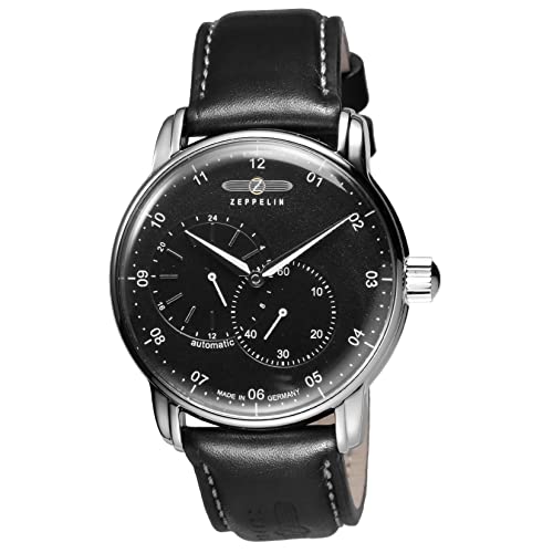 [ツェッペリン] 腕時計 CAPTAIN'S LINE キャプテンズライン ブラック 文字盤 ステンレススチール 自動巻 Automatic 43MM ドイツ Watch 8662-2 メンズ [並行輸入品]