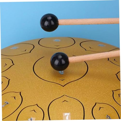 Mazas SUPVOX para steel drum con mango de madera y punta de goma, 2 piezas, 16.5 cm longitud, color negro miniatura 5