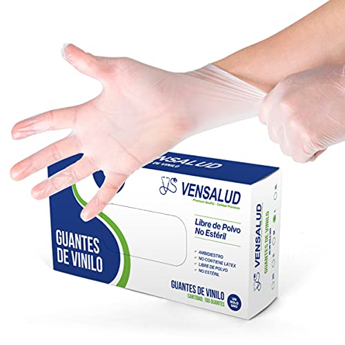 VENSALUD | Guantes de VINILO Desechables | Sin Polvo |...