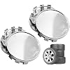 4Pcs Wheel Center Caps, 54mm ABS Car Wheel Center Caps, Multifunctional Practical Trailer Hub Cover Replacement, SilverWheel
