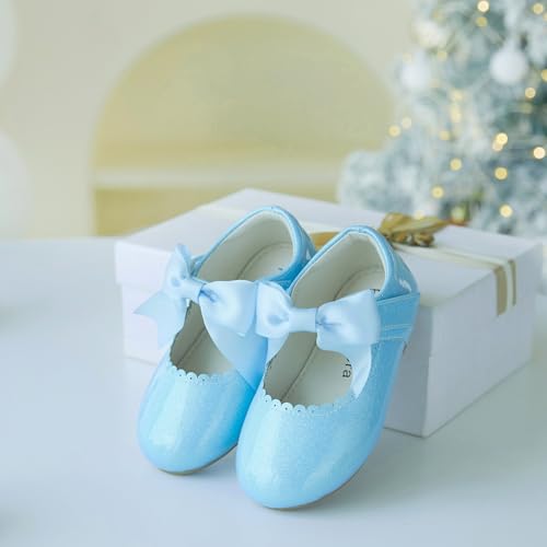 Image of Felix & Flora Toddler Flower Girl Dress Shoes - Baby Girl Ballet Mary Jane Flats for Party School Wedding
