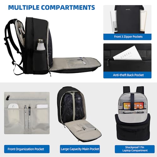 Vacuum Backpack Travel Seal Compression: Vacpack with Electric Air Pump Carry on Expandable Back Pack System for Laptop Hiking Business Water Resistant Lightweight Black3