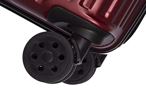 Image of ROMEING Capri 20 inch, Polycarbonate Luggage, Hard Sided, (Wine Red 55 cms) Small Cabin Trolley Bag | 8 Spinner Smooth Wheels | TSA Lock | Unbreakable | Men & Women