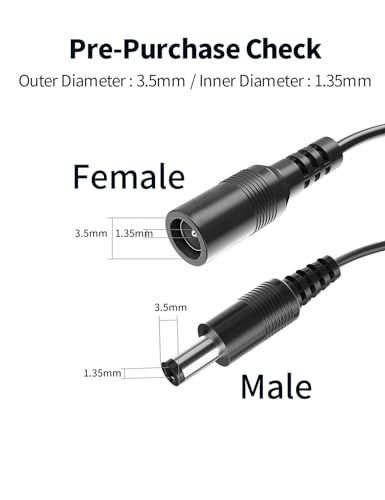 Tonton 21W 3M DC Extension Cable, Compatible with Google Nest WiFi AC2200 Router 2nd Gen, Google Nest Home Hub - Image 2