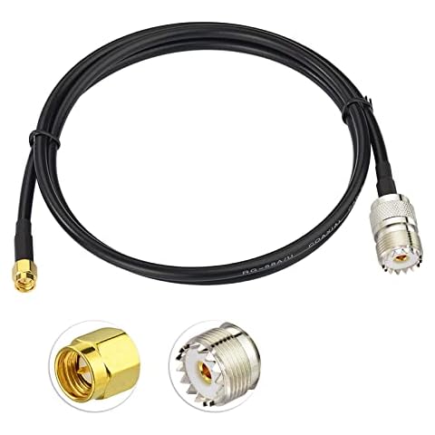 Superbat SMA to SO239 UHF Cable 3ft, SMA Male to PL259 Female Jumper RG58 Coax Cable for CB/HAM Radio Scanner Antenna Analyzer Dummy Load etc Cover