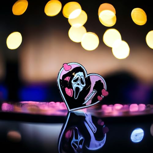 Image of Ghost Face Enamel Scream Pin - Halloween Spooky Lapel Pins