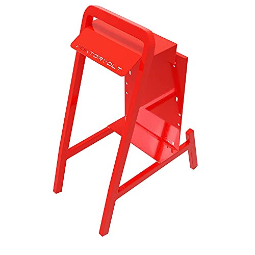Doktorvolt Ständer Für Stromverteiler TD Baustromverteiler Gestell Stellage Stahlgestell Rahmen Freistehend Mobil Stahl Verzinkt Pulverbeschichtet Korrosionsbeständig Abriebfest Rot