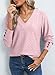 Dokotoo Womens Long Sleeve Tops for Women Trendy Womens Blouses Dressy Casual Eyelet Embroidered Tops Elegant Dressy Top Business Work Clothes Dress Shirt Pink Shirts M
