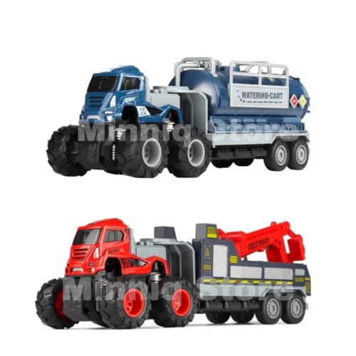 Image of Rescue & Water Truck 1:43 Metal Toys Alloy Diecast Truck Set Toy, Diecast Miniature Car Model Best Birthday Gift for Kids[Multicolor = Pack of 2 Truck]
