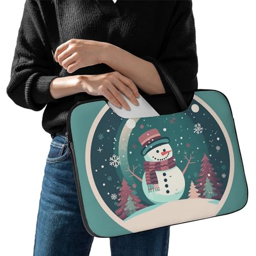 Cartoon Cute Snowman Maletín para Laptop 17 Pulgadas miniatura 2