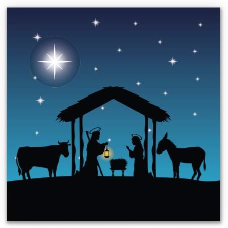 Nativity Scene - 5 Vinyl Sticker - for Car Laptop I-Pad - Waterproof Decal