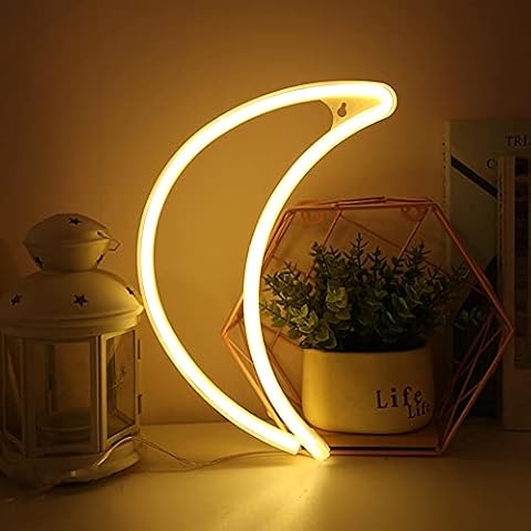 Bipily Luna luz de neón LED para interior Cover