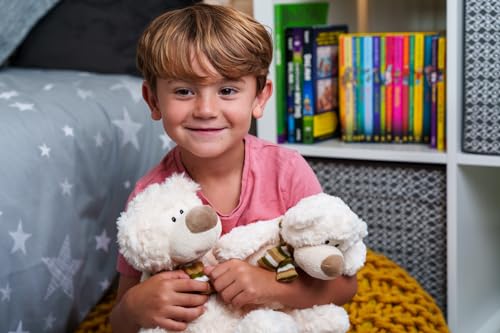 Mousehouse Gifts Weiß 34cm Teddybär Kuschelbär sehr weich für Jungen und Mädchen