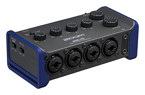 ZOOM AMS-44 USB-C Audio Interface für Musikproduktion & Livestreaming – 4-IN/4-OUT mit...