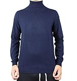 NORTH SAILS Herren Jumper in Navy Blau Wolle/Baumwolle Soft Blende Passgenaue Passform mit Gerippten Zierleisten und Schildkrötenhals - M
