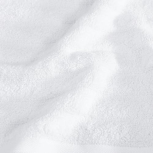 Christian Siriano NY Textured Zero Twist White 6 Piece Towel Set, Solid Color Themed, Oeko-TEX Certified Confidence by Christian Siriano NY - Image 2