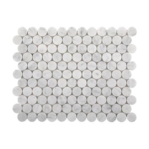 Adolif Carrara White Marble Mosaic Tile Cover