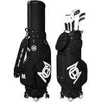 Amazon | キャスター付き ゴルフ キャディバッグ スタンドタイプ 9.0型
