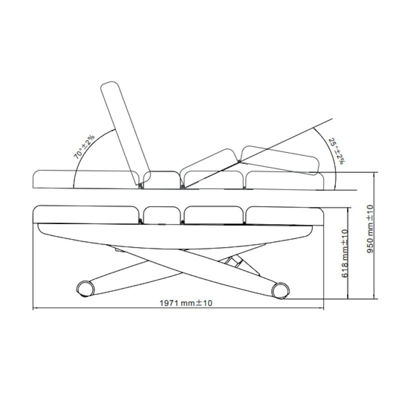 PLUS SANTE – Table d’Examen électrique Olena 188×70×63-93 cm | 3 Moteurs puissants, Design élégant et Silencieux, Confort Premium et stabilité, avec ou sans Pédale de Commande, Blanc (sans pédale)