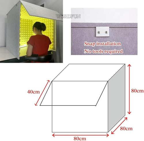Boîte de cabine isolation micro CNPRAZ grand format 80cm pliable et insonorisante - 3