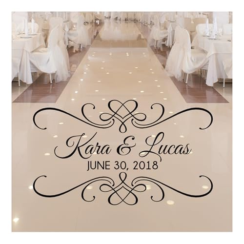 Personalized Wedding Dance Floor Decal, Wedding Reception Decor, Over 30 Colors and Several Sizes
