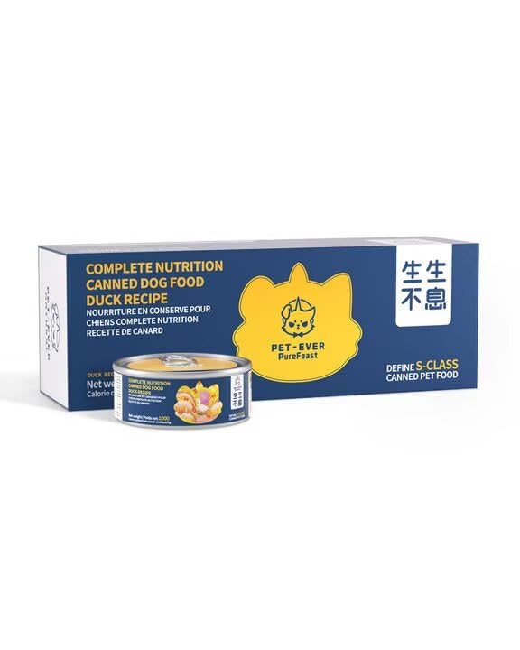 PET-EVER PureFeast Poultry Recipe Wet Dog Food, Grain Free - BPA Free - Natural Raw Dog Pate Food (Pack of 6) 3.5 Ounce Cans