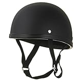 TT&CO. バイク ヘルメットハーフ イーグルロード マットブラック [日本人仕様&軽量＆スリムシェイプ] S/M：54-56cm 公道使用不可ハーレーアメリカン原付