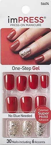 NEW 2015 KISS imPRESS TWEETHEART 2x Longer Lasting Short Nails by Broadway Press-On Manicure Nails by Broadway